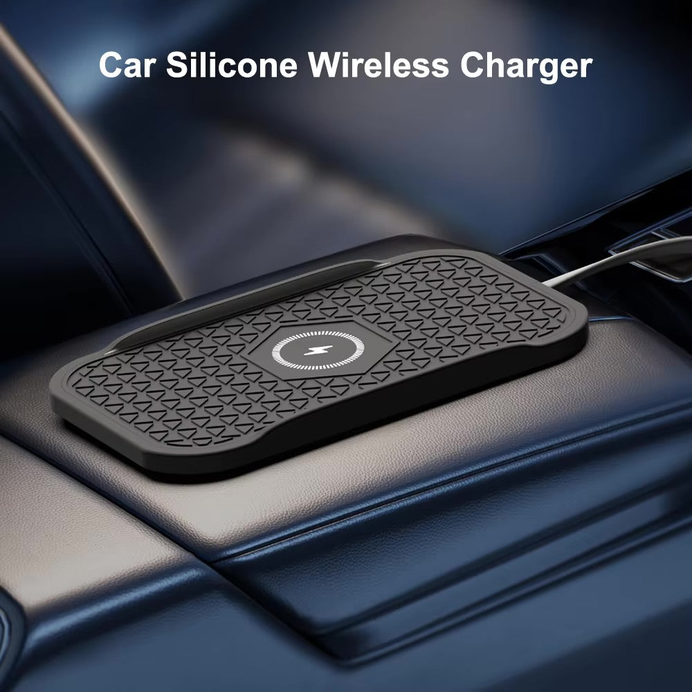 🔋 Silicone Car Wireless Fast Charger – Non-Slip Pad

Keep your phone charged while you drive! 🚗📱