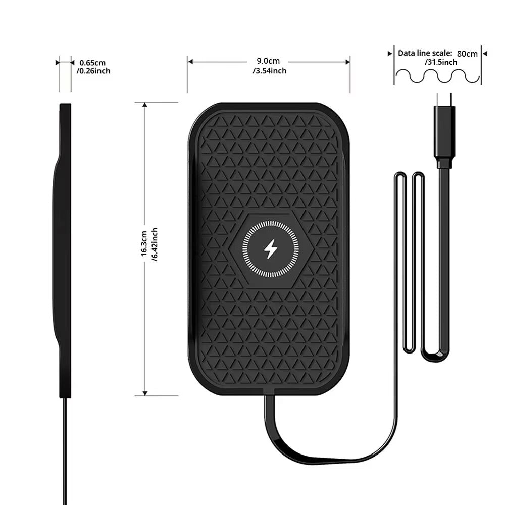 🔋 Silicone Car Wireless Fast Charger – Non-Slip Pad

Keep your phone charged while you drive! 🚗📱